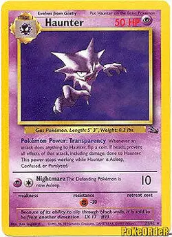 Pokemon Fossil Card 21/62 Haunter UNLIMITED EDITION - Image 1