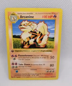 Arcanine 1st Edition Shadowless 23/102 Base Set Vintage Pokemon Card WOTC - Image 1