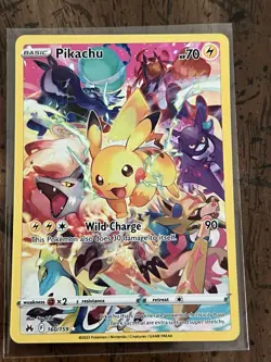 Pokemon TCG Crown Zenith Pikachu Holo Card 160/159 NM Secret Rare - Image 1