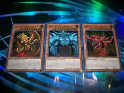 All 3 Egyptian God Cards Ra Obelisk Slifer Limited Edition Ultra Rare LDK2 - Image 1