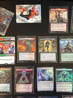 MAGIC THE GATHERING SPIDER-MAN 89 CARD LOT - Mythics, Rares, Foil Commons - Image 4