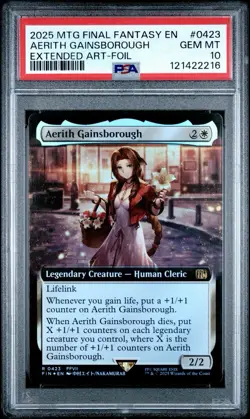 PSA 10 2025 MTG FINAL FANTASY EXTENDED ART-FOIL #0423 AERITH GAINSBOROUGH - Image 3