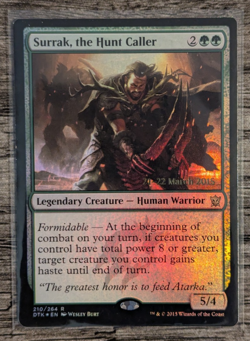 MTG: Surrak, the Hunt Caller (Dragons of Tarkir)(PRE-RELEASE FOIL RARE) - Image 1