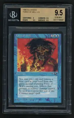 ***BGS 9.5 Force of Will*** MTG Alliances Magic Kid Icarus - Image 1