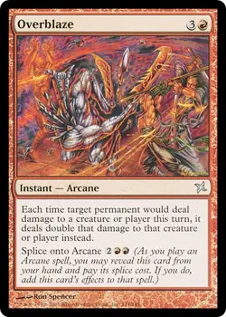 OVERBLAZE mtg Very Light Play Betrayers of Kamigawa 1 Unc - Image 1