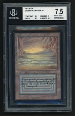 ***BGS 7.5 Beta Underground Sea*** MTG Beta Magic Kid Icarus - Image 1