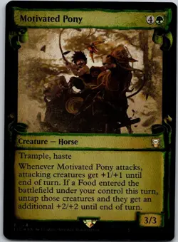 Magic the Gathering Motivated Pony Showcase Silver Foil The Lord of the Ring MTG - Image 1