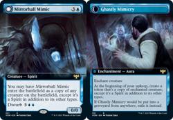 Near Mint, English - 1 x MTG Mirrorhall Mimic - Foil - Extended Art Innistrad: C - Image 1
