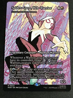MTG: SPIDER-GWEN, WEB-WARRIOR (NAJEELA, THE BLADE-BLOSSOM) (BORDERLESS) 0024 - Image 1
