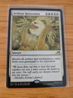 MTG Brilliant Restoration 007 Kamigawa: Neon Dynasty M/NM Free UK P&P - Image 1