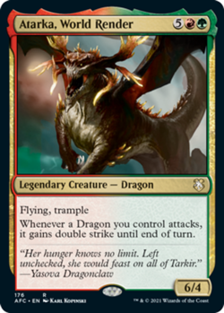 [1x] Atarka, World Render Near Mint, English Forgotten Realms Commander MTG Magi - Image 1