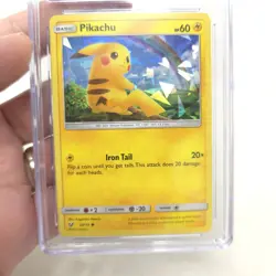 2017 Pokemon Shining Legends #28 Pikachu Cracked Ice Holo CGC 9.5 - Image 3