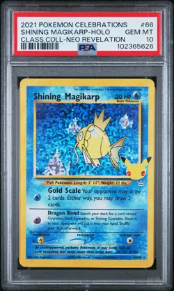 2021 POKEMON CELEBRATIONS CLASSIC COLL #66 SHINING MAGIKARP-HOLO PSA 10 - Image 1