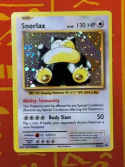POKEMON TCG SNORLAX XY179 HOLO BLACK STAR PROMO EXCELLENT - Image 1