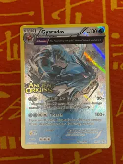 POKEMON TCG GYARADOS XY60 HOLO PRERELEASE PROMO LP ANCIENT ORIGINS - Image 2