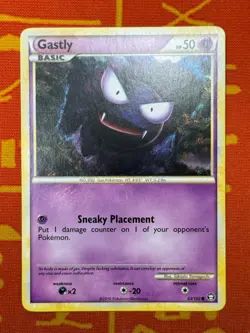 POKEMON TCG GASTLY 63/102 NON HOLO COMMON EXCELLENT TRIUMPHANT - Image 1