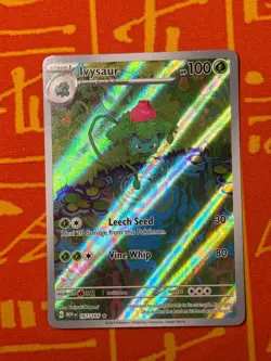 POKEMON TCG IVYSAUR 167/165 ILLUSTRATION RARE HOLO NEAR MINT 151 ENGLISH - Image 1