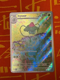 POKEMON TCG IVYSAUR 167/165 ILLUSTRATION RARE HOLO NEAR MINT 151 ENGLISH - Image 2