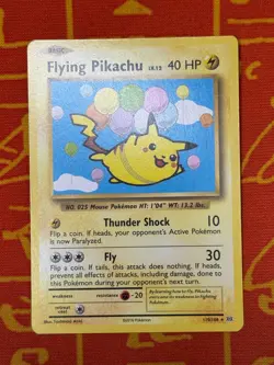 POKEMON TCG FLYING PIKACHU 110/108 NON HOLO RARE EXCELLENT EVOLUTIONS - Image 1