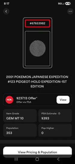 PSA 10 Pokemon 2001 Japanese Expedition 1st Edition Pidgeot Holo #123 Japan JP - Image 3