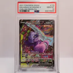 Pokemon TCG - Chilling Reign 179 FA Galarian Slowking V - PSA 10 GEM MT - Image 2