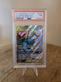 Celebi & Venusaur GX #SM167 Pokemon Tag Team Promo PSA 9 - Image 1