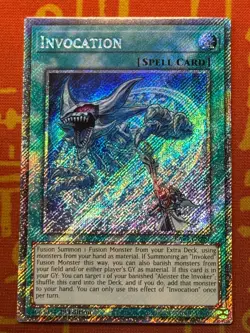 YUGIOH INVOCATION PLATINUM SECRET RARE NM RA04-EN281 - Image 1