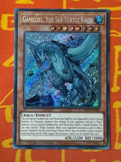 YUGIOH GAMECIEL, THE SEA TURTLE KAIJU SECRET RARE NM BLC1-EN005 - Image 1