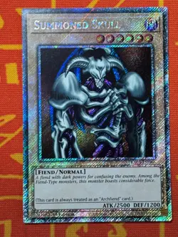 YUGIOH SUMMONED SKULL PLATINUM SECRET RARE 1ST NEAR MINT RA03-EN086 - Image 1
