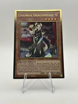Yu-Gi-Oh Chamber Dragonmaid MGED-EN022 Gold Rare 1st Edition Near Mint Condition - Image 1