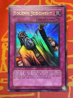 YUGIOH SOLEMN JUDGMENT ULTRA RARE LIGHT PLAY MRD-E127 - Image 1