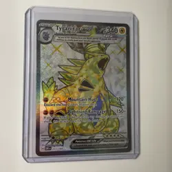 Pokemon Card Tyranitar EX Full Art Ultra Rare 211/197 Obsidian Flames 2023 NM-M - Image 1