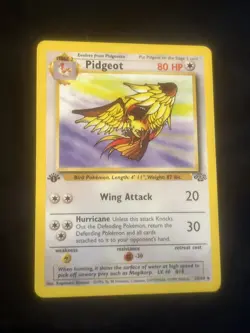Pidgeot 1st First Edition Pokemon Card Non Holo Rare Jungle 24/64 - Image 1
