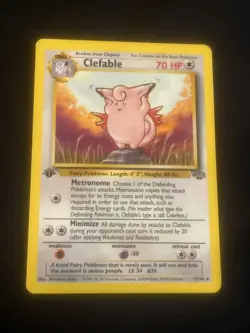 Clefable 17/64 1st Edition Jungle Set Non-Holo Pokemon Card - Image 1
