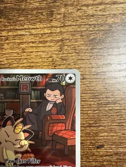 Pokemon TCG Team Rockets Meowth 203/182 Illustration Rare Card Mint - Image 4