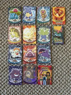 Pokemon Topps Tv Show Animation Card Lot Of 14 Including Holo And Checklist Card - Image 1
