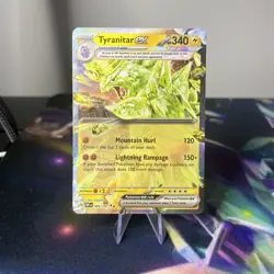 Pokemon TCG Obsidian Flames Tyranitar EX Card 066/197 Double Rare Holo - Image 1