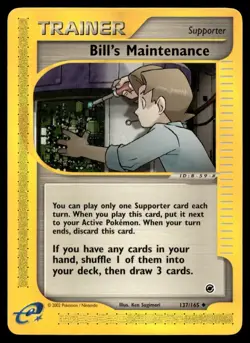 Bill's Maintenance 137/165 Pokemon Card Expedition Uncmn Trainer NM N18 - Image 1