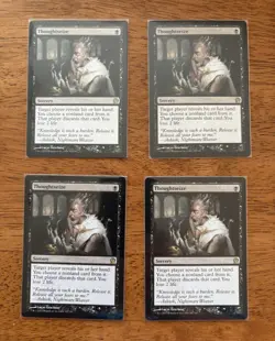 4x THOUGHTSEIZE MTG MAGIC GATHERING THEROS 107/249 2013 Regular RARE Near Mint - Image 1