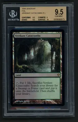 ***BGS 9.5 FOIL Verdant Catacombs*** MTG Zendikar Magic Kid Icarus - Image 1