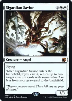 2x Sigardian Savior - Foil Prerelease Promo MID LP MTG - Image 1