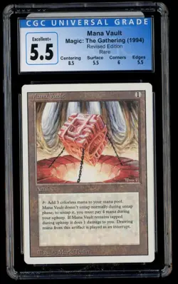 ***CGC 5.5 Mana Vault*** MTG Revised Magic Kid Icarus - Image 1