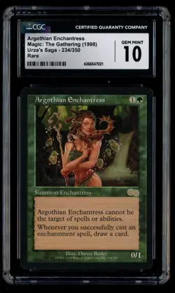 ***CGC 10 Argothian Enchantress*** MTG Urza's Saga Magic Kid Icarus - Image 1