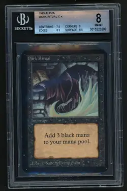 ***BGS 8 Alpha Dark Ritual*** MTG Alpha Magic Kid Icarus - Image 1