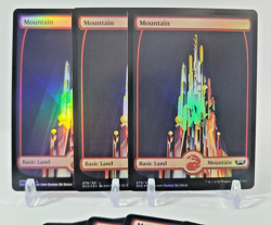 9x MTG Mountain Full Art Streets of New Capenna 279/281 - 3 Foil NM/VLP - Image 2