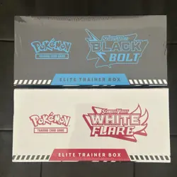 Pokemon Black Bolt and White Flare ETB Elite Trainer Box Factory Sealed Set Of 2 - Image 3