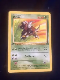 💥 Pinsir 25/64 1st Edition Jungle Set Rare Non Holo Foil Pokemon 1999 Vintage - Image 1