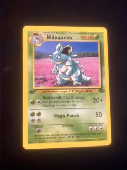 1999 Pokemon Jungle 1st Edition Nidoqueen Rare Non Holo #23/64 Vintage NM - Image 1