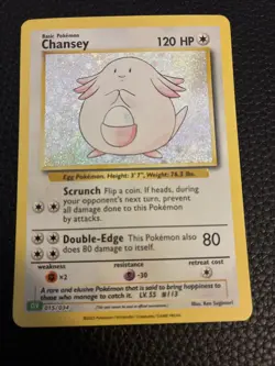 Chansey 015/034 CLV Classic Collection Holo Pokemon #27 NM - Image 1