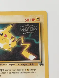 Pokemon Pikachu 1999 Kids WB First Movie WOTC #4 Black Star Promo - Image 3